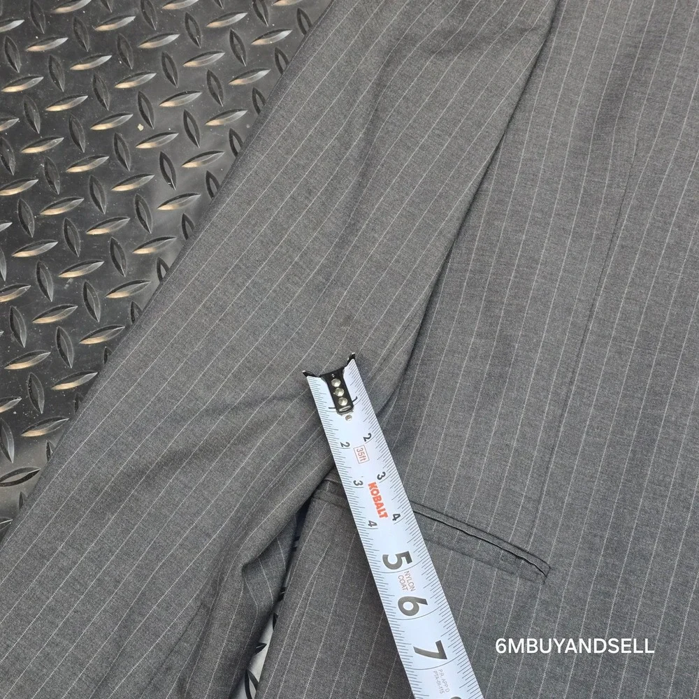 Cerruti 1881 Roma Italy Gray Pinstripe Wool Blazer Sport Coat Jacket 44R Luxury